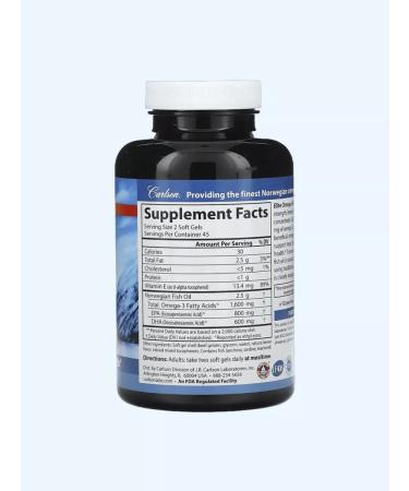 Carlson Omega-3 Elite Omega-3 90 capsules - Buy Online on GoSupps.com