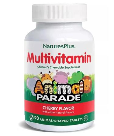 Nature's Plus Vitamins for children Animan Parade with the taste of cherries 90 pcs - Buy Online on GoSupps.com