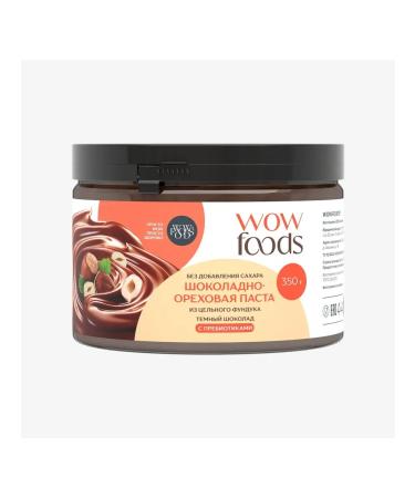 WOWFOODS Chocolate pasta without sugar with a hazelnut with 350 g of prebiotics - Buy Online on GoSupps.com