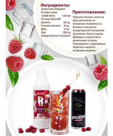 Barinoff Energetik Alligator Guaw Lime Mint 0.45 liters - Buy Online on GoSupps.com