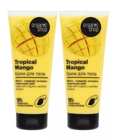 Organic shop Body cream nutrient moisturizing mango 2x200 ml