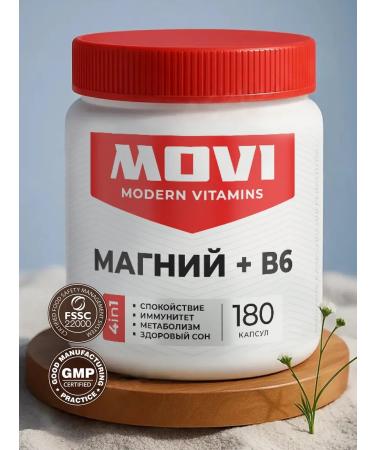 MOVI Magnesium B6 from stress 180 capsules