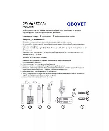 QBQVet Dog Parvovirus and Coronavirus Test (CPV AG CCV AG) - Buy Online on GoSupps.com