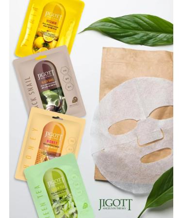 Jigott Moisturizing fabric faces for Korea 15 pieces - Buy Online on GoSupps.com