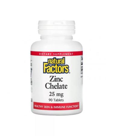 Natural Factors Helat zinc 25 mg 90