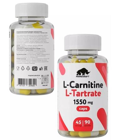 Prime Kraft L-Carnitine L-Tartrate Caps N90 caps 775MG-2 pcs - Buy Online on GoSupps.com