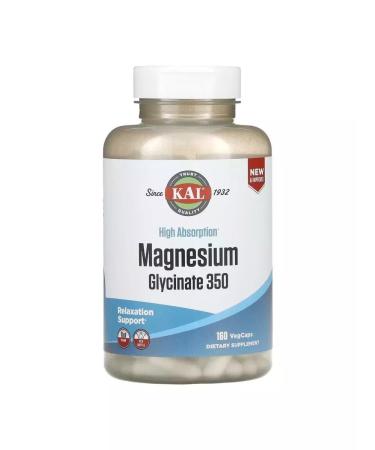 KAL Magnesium glycinate 160 capsules - Buy Online on GoSupps.com