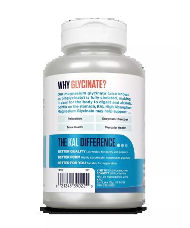 KAL Magnesium glycinate 160 capsules - Buy Online on GoSupps.com