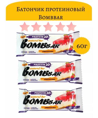 BombBar Bank protein raspberry cheesecake 60g 3pcs