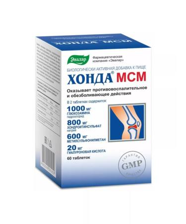 Evalar Honda MSM chondroprotector for joints 60 tabs 2 g