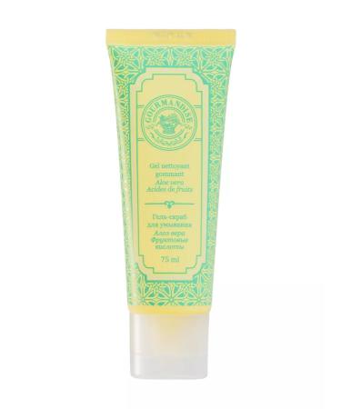 Gourmandise Gel-scrub for washing aloe vera fruit acids 75 ml