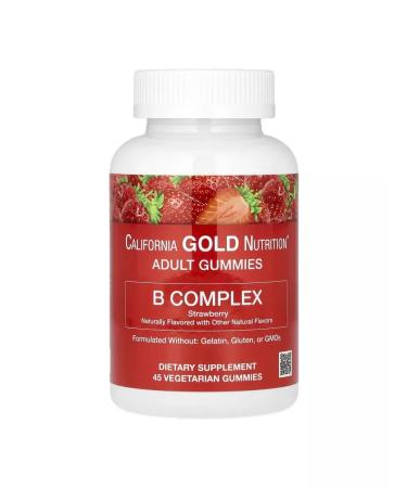 California Gold Nutrition B-complex for adults taste strawberries 45 chewing tablets