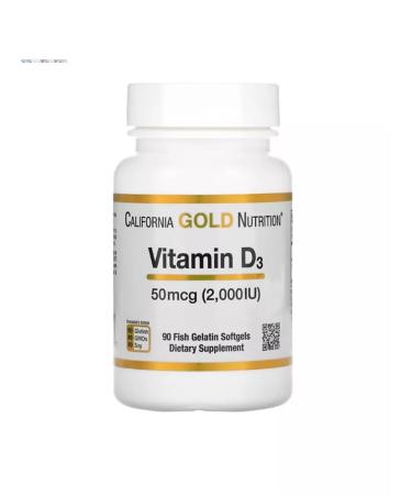 California Gold Nutrition Vitamin D3 90 capsules