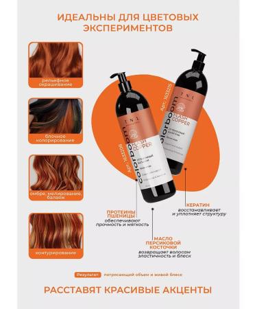 TNL PROFESSIONAL Tinted shampoo with a dispenser (bright copper) - Buy Online on GoSupps.com