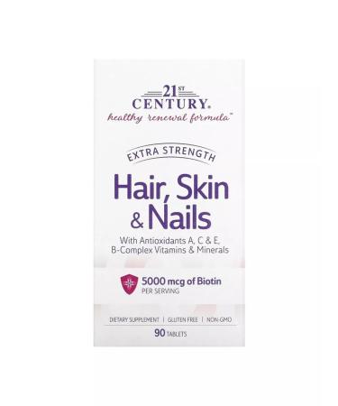 21st Century Additive for hair skin and nails 90 tablets - Buy Online on GoSupps.com