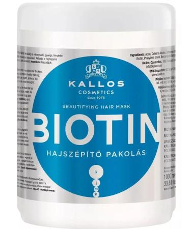 Kallos Cosmetics Hair mask Callos Biotin 1000ml - Buy Online on GoSupps.com