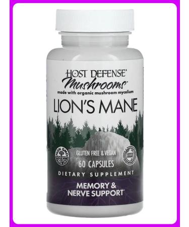 Fungi Perfecti Cluscular hedgehog for brain and memory 60 capsules