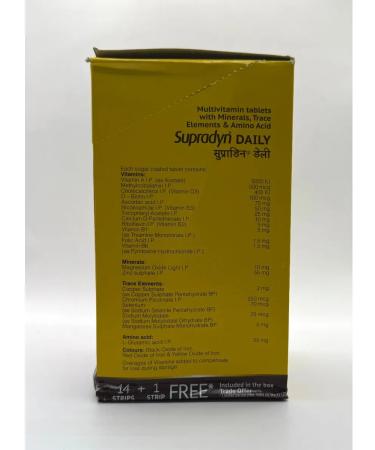 Nimantika Vitamins of Supradin 15 blisters of 15 tables (225 table) - Buy Online on GoSupps.com