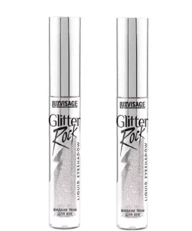 LUXVISAGE Liquid shadows for eyelids Glitter Rock 301 tone 2 pcs