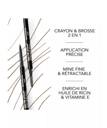 Bourjois Eyebrow pencil with a retractable tip 002 - Buy Online on GoSupps.com