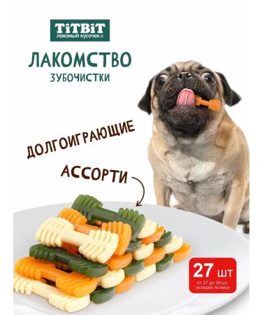 Titbit Dental denture treats for brushing dog teeth 350 g