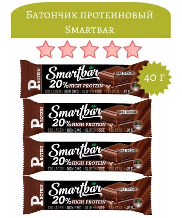 Smartbar Baton Prootein double chocolate 40g 4pcs