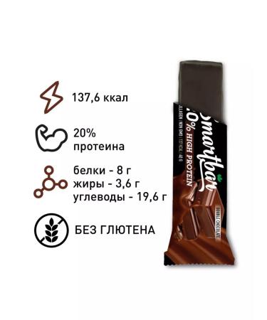 Smartbar Baton Prootein double chocolate 40g 4pcs - Buy Online on GoSupps.com