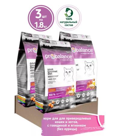 ProBalance Dry food for cats gourmet diet beef-jagged set