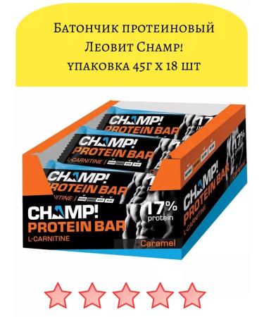 LEOVIT Batoner protein champ! Caramel 45g 18pcs