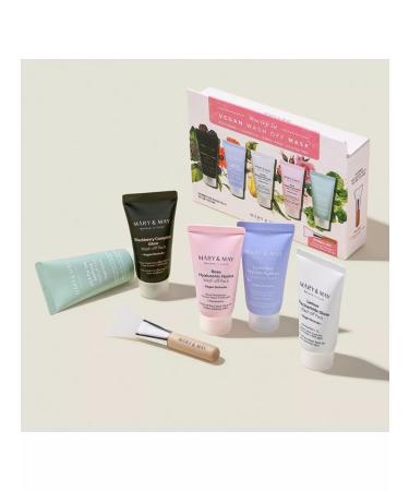 MARY&MAY A set of 5 masks for the face + silicone brush - Buy Online on GoSupps.com