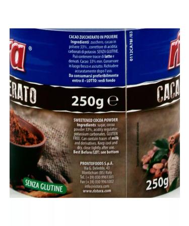 Ristora Cocoa Cacao zuccherato soluble 250g - Buy Online on GoSupps.com