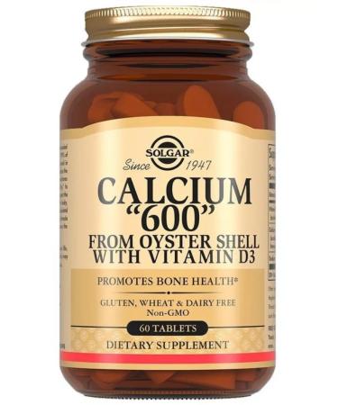 Solgar Calcium 600 dietary supplements from oysters 60 tabs (2.02g)