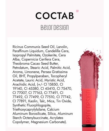 Belor Design Lipstick for the lips moisturizing mother -of -pearl persistent tone 125 - Buy Online on GoSupps.com