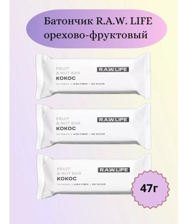 RAW Life A barn-fruit coconut bar 47g 3pcs