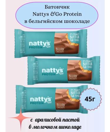Nattys Protein bar with peanut paste 45g 3pcs