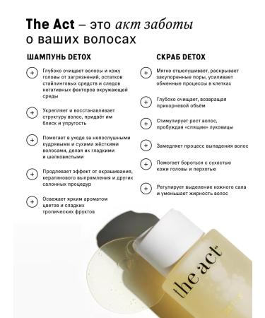 The Act Shampoo and hair scrub Detox - Buy Online on GoSupps.com