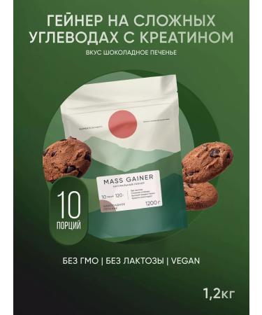 ELEMENTICA ORGANIC Gainer for gaining mass with Creatin 1 200 g cookies