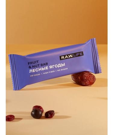 RAWLIFE Bangs without sugar with nuts forest berries 3 pcs - Buy Online on GoSupps.com