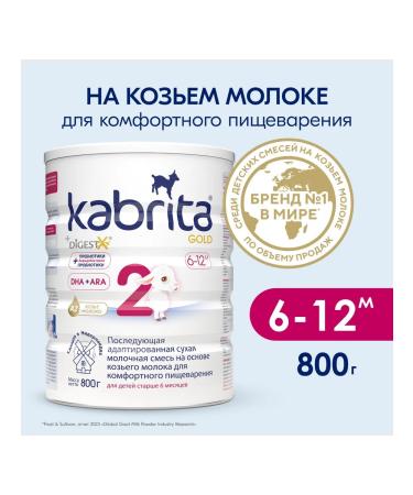 Kabrita Set 6x mixture 2 Gold (6-12 months) 800g - Buy Online on GoSupps.com