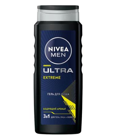 NIVEA Men shower gel 3B1 Ultraextreme 500ml - Buy Online on GoSupps.com