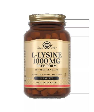 SOLGAR L Lizin 1000 mg 50 pcs