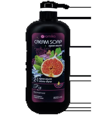 Aromika Kazakhstan Shower gel cream-soaked 2v1 fig 800 ml - Buy Online on GoSupps.com