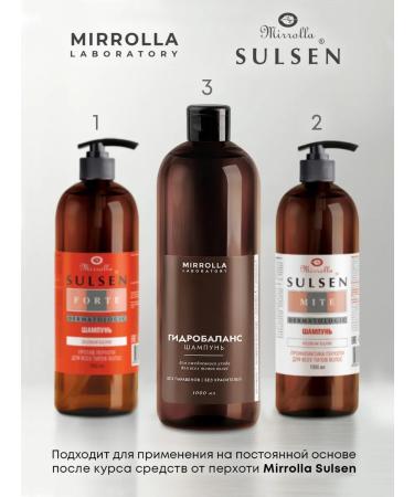 Mirrolla Sulsen Hair shampoo from dandruff sulsen with ketoconazole 500 ml - Buy Online on GoSupps.com