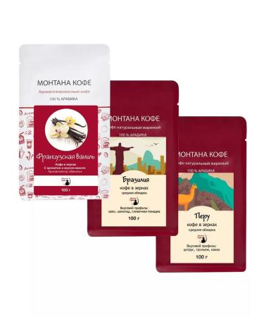 Montana coffee Coffee Seth (3*100g) French. Vanilla Brazil Peru - Buy Online on GoSupps.com