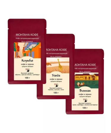 Montana coffee Coffee Seth (in granny) 300 g (3*100g) Colombia Uganda Vier - Buy Online on GoSupps.com