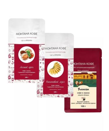 Montana coffee Coffee Seth (3*100g) Walnut Banana Mousse Vietnam - Buy Online on GoSupps.com