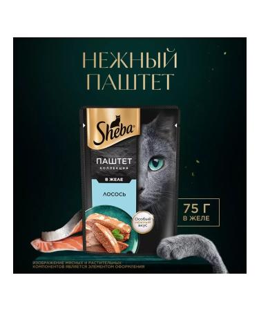 Sheba Wet feed for cats salmon paste 75 g 5 pcs - Buy Online on GoSupps.com