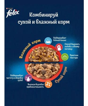 FELIX Wet food for cats turkey and liver in gheart 75g*26pcs - Buy Online on GoSupps.com