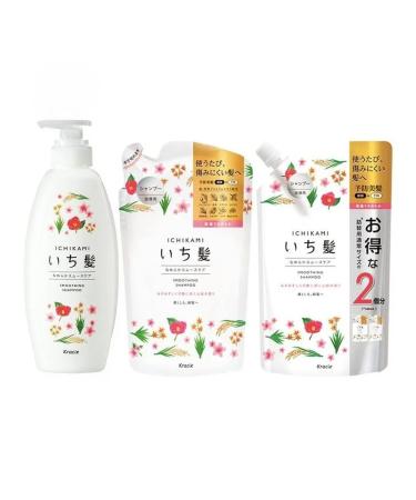 KRACIE Ichikami shampoo for damaged hair 340 ml - Buy Online on GoSupps.com