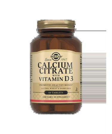 SOLGAR Calcium citrate with vitamin D3 60pcs